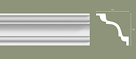 Плінтус стельовий екструдований  BG155/15 110х110х2000мм.