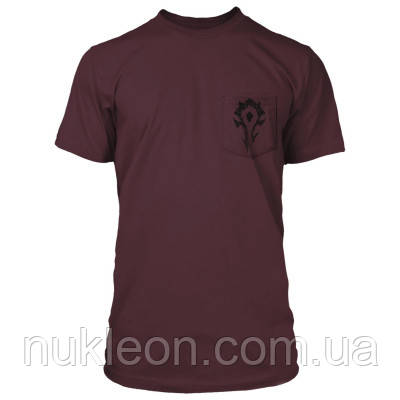 Популярний! Футболка Jinx World of Warcraft - Horde Bones Crest Pocket Tee Maroon, L (JINX-9510L) - Краща якість тільки на