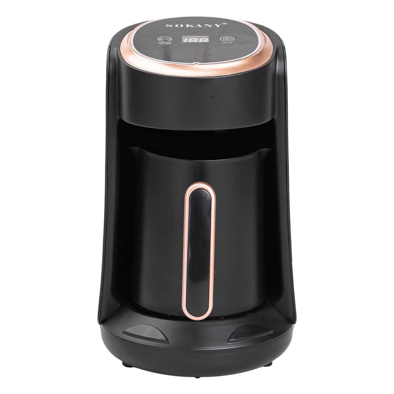 Кавоварка електрична 250 (мл) електротурка Sokany для дому та офісу 600 Вт Чорна Lugi, фото 1