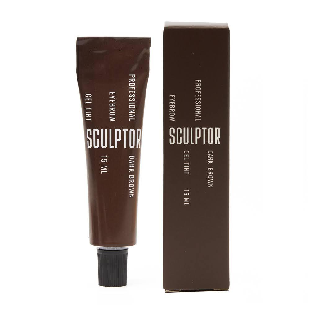 Гель фарба Sculptor Lash 15 мл для фарбування брів,(dark brown) - темло-коричнева, фото 1