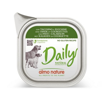 Вологий корм для собак Almo Nature (Альмо Натюр) Daily Dog паштет з індичкою та кабачком 100 г