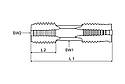 Мітчик двосторонній VOLKEL М22x2,5; HSS-G; допуск ISO2/6H; L=80 мм (67055), фото 6