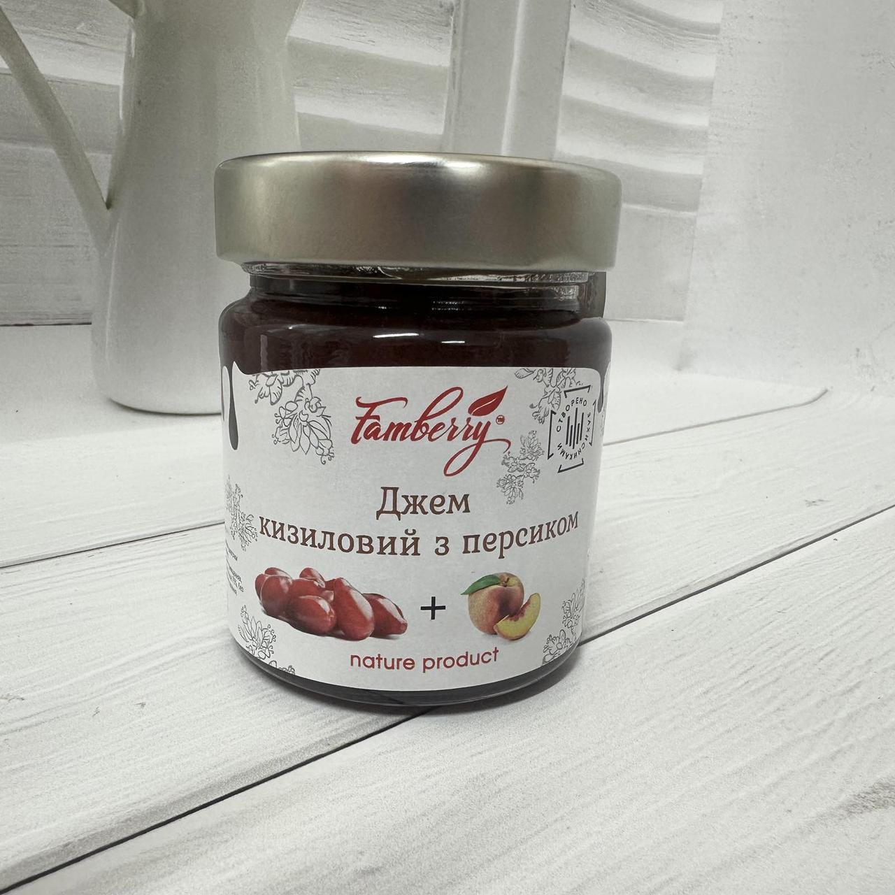Джем кизиловий зі шматочками персика, 230 г