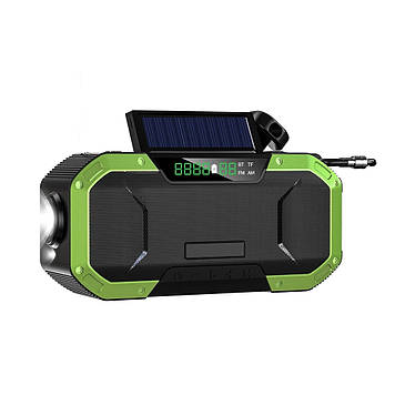 Радіо + Ліхтар + ПОТУЖНИЙ ПАВЕРБАНК 5000mAh з сонячною зарядкою і динамо машиною.