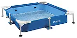 Басейн каркасний квадратний для домашніх тварин (152x152x30,5см, фільтр, тент, скіммер) Intex 48402 NP Синій, фото 7