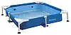 Басейн каркасний квадратний для домашніх тварин (152x152x30,5см, фільтр, тент, скіммер) Intex 48402 NP Синій, фото 7