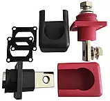 Корпусна прохідна клема з кришкою CF 300А (червона та чорна), фото 2