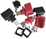 Корпусна прохідна клема з кришкою CF 300А (червона та чорна), фото 3