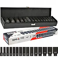 Ударні торцеві головки довгі для гайковерта 1/2" 10-32 мм YATO YT-1055