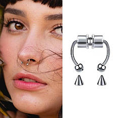 Септум обманка кліпса в ніс пірсинг на магніті Фейк носове кільце без проколу