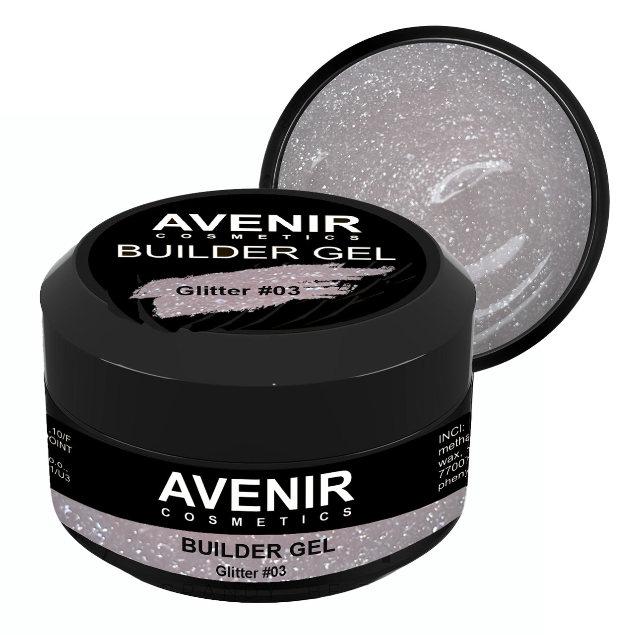 Гель для нарощування Avenir Pro Glitter #03 (Гліттер №03) 15 мл