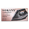 Праска бездротова з парою 2 в 1 з керамічною підошвою Sokany професійна для одягу 2400 Вт Lugi, фото 10