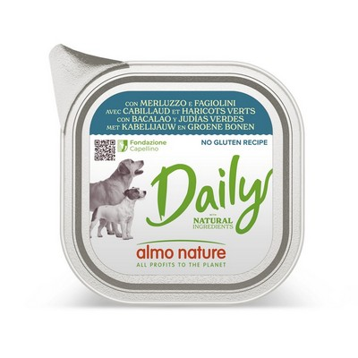 Вологий корм для собак Almo Nature (Альмо Натюр) Daily Dog паштет з тріскою та квасолею 100 г