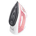 Праска ручна c парою для одягу Sokany 1800 Вт з металокерамічною підошвою Рожевий Lugi, фото 7