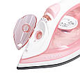 Праска ручна c парою для одягу Sokany 1800 Вт з металокерамічною підошвою Рожевий Lugi, фото 6