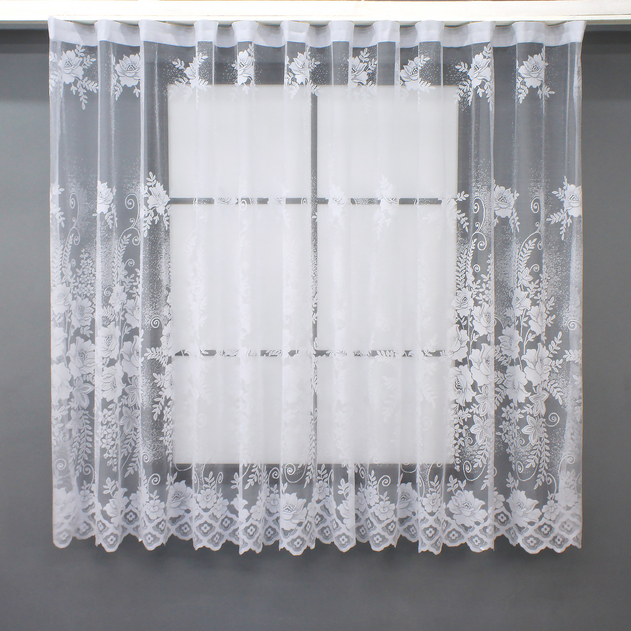 Тюль жаккард, высота 1,6 м., колекція "Jac-Od", колір білий. Код 726т, фото 1