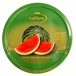 Льодяники кавунові в банці Kalfany Watermelon 150 грам Німеччина