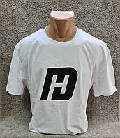 Футболка чоловічий HD з написом бавовняна біла