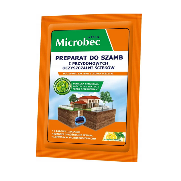 Хімія для септиків і вигрібних ям Microbec Ultra 25 г; 1/18/216, фото 1