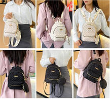 Стьобаний жіночий рюкзак з міні гаманцем, фото 4