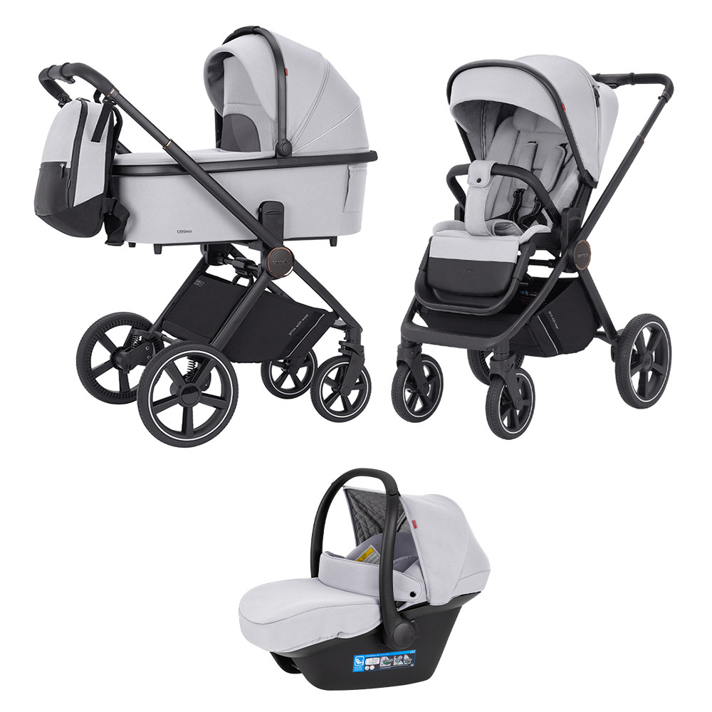 Коляска універсальна дитяча CARRELLO Ultimo CRL-6519 (3in1) Arctic Grey