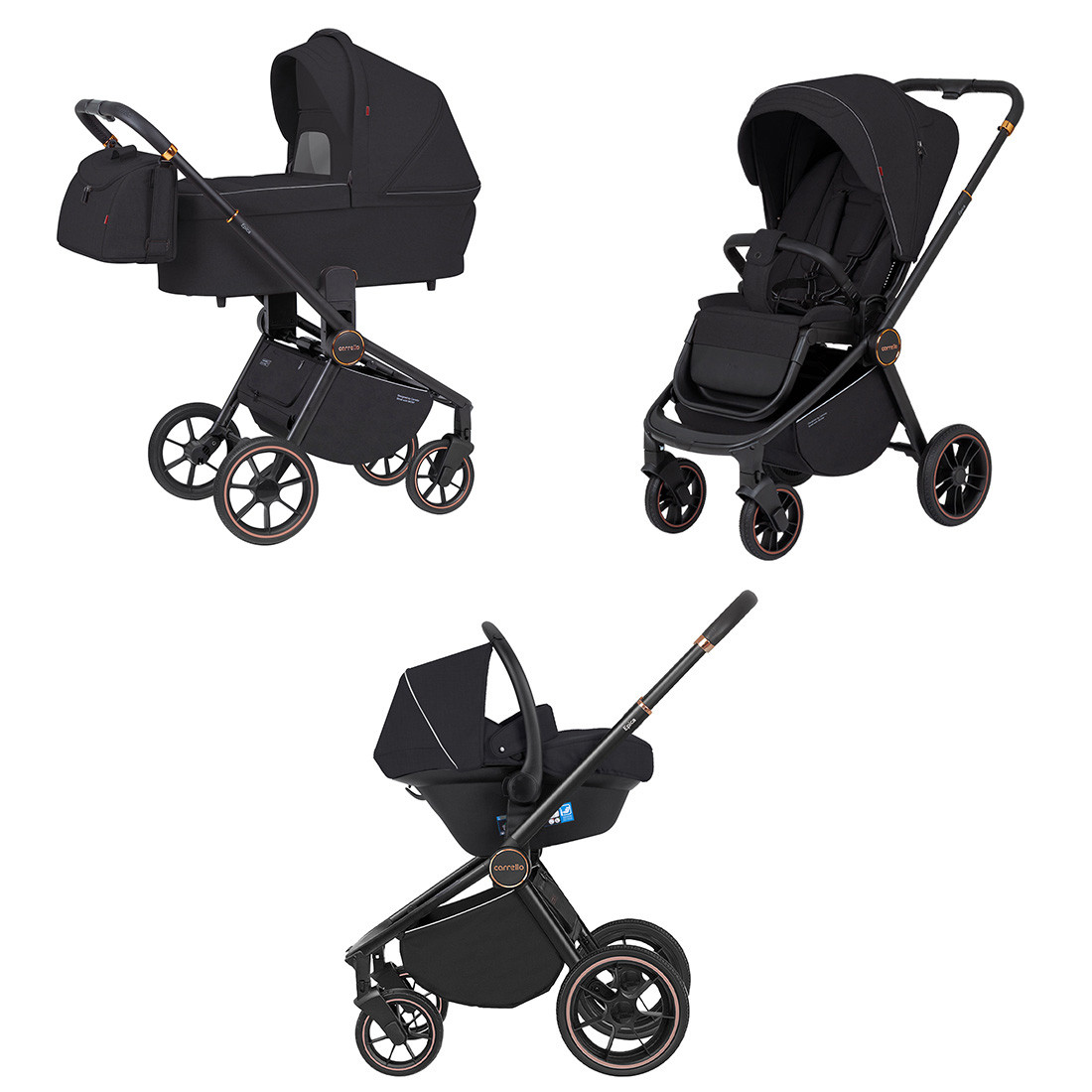 Коляска універсальна CARRELLO Epica/G CRL-8511 (3in1) Space Black 2024