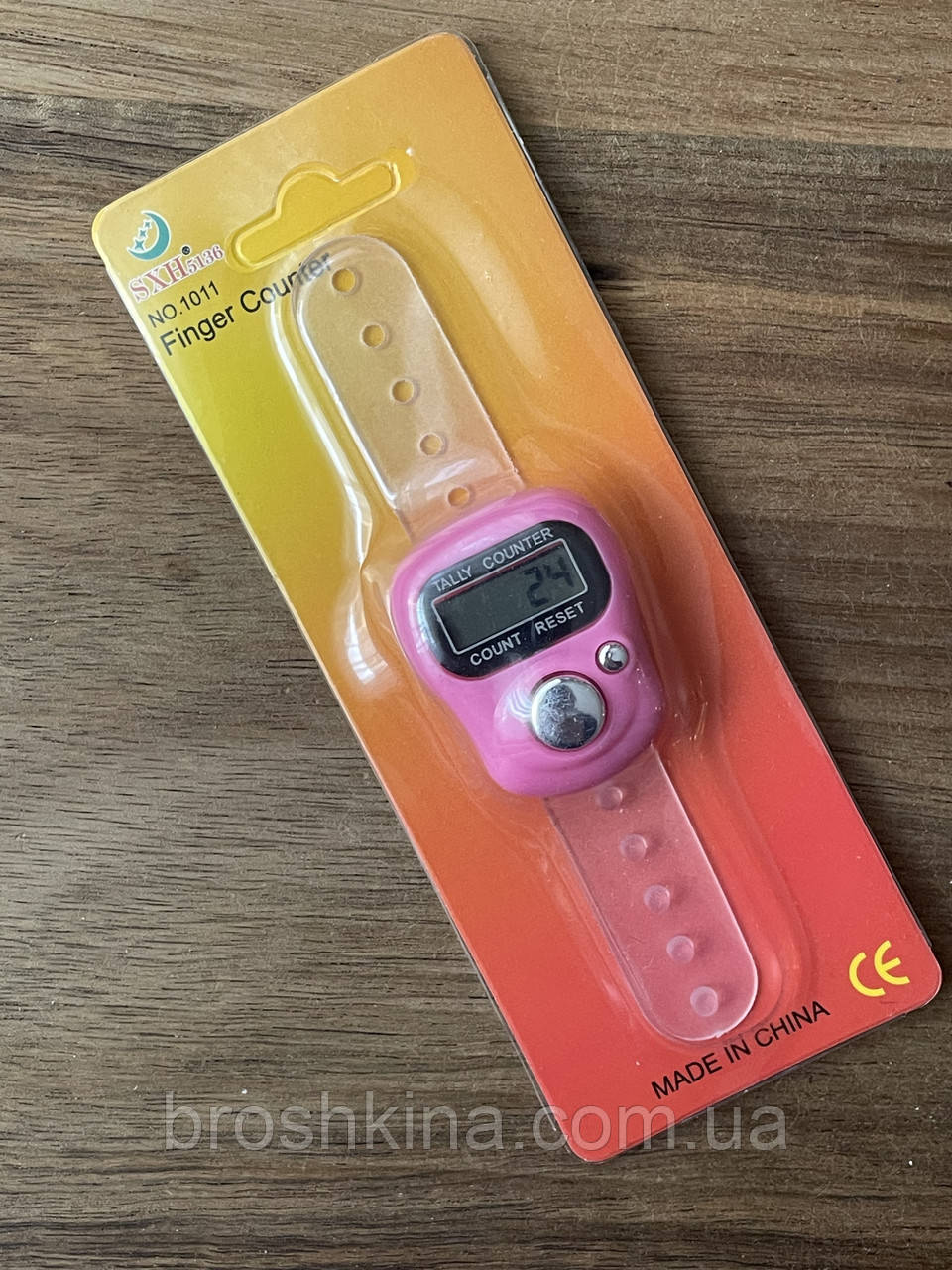 Електронний лічильник рядів для в'язання на палець (Колір РОЖЕВИЙ), фото 1