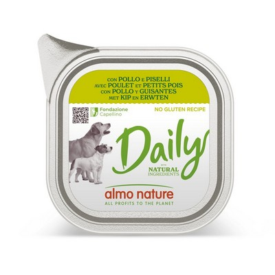 Вологий корм для собак Almo Nature (Альмо Натюр) Daily Dog паштет з куркою та горошком 100 г