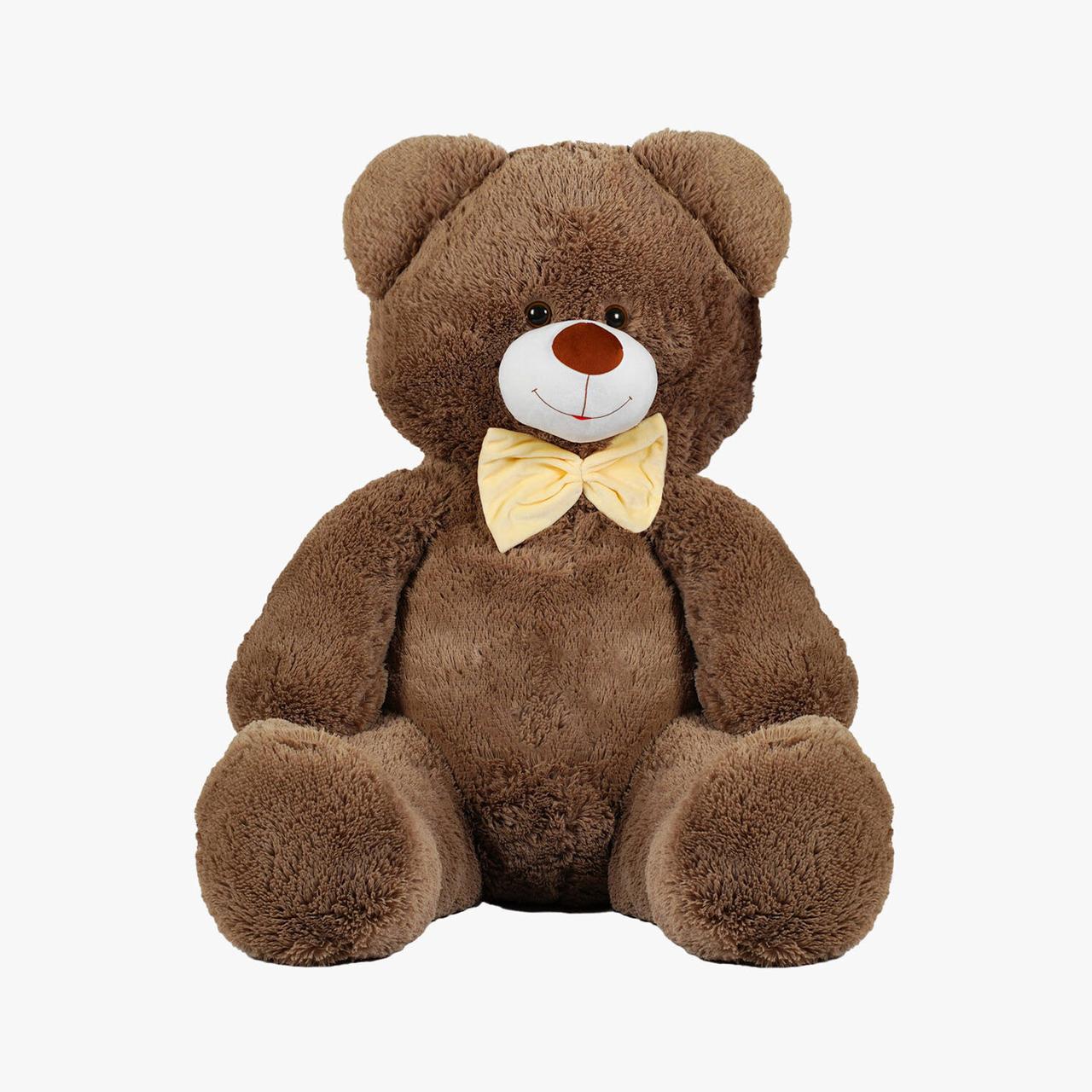 Плюшевий Ведмедик коричневый з бантом висота 1,3 м, фото 1