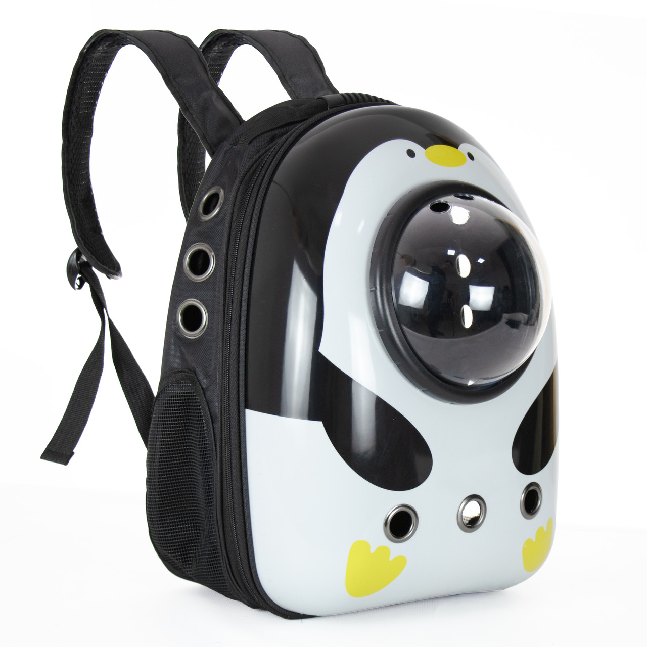 Рюкзак для перенесення кішок і собак з ілюмінатором CosmoPet CP-87 "Пінгвін"