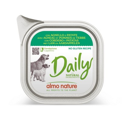 Консервований корм для дорослих собак Almo Nature (Альмо Натюр) Daily Dog з ягням та картоплею 100 г