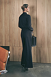 Класичні жіночі брюки палацо широкі з італійської тканини 42-52 розміри різні кольори чорні, фото 3