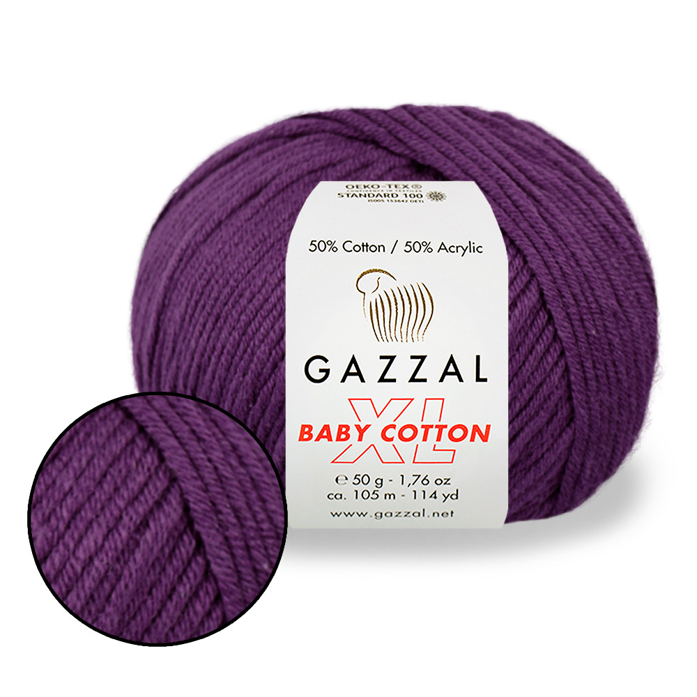 Gazzal XL Baby Cotton, Баклажан №3441, фото 1