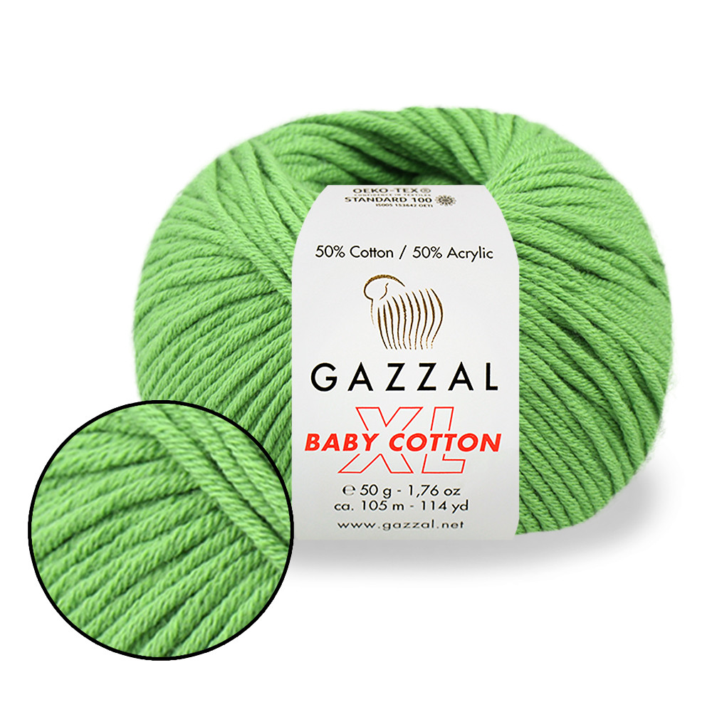 Gazzal XL Cotton Baby, Зелений №3448, фото 1