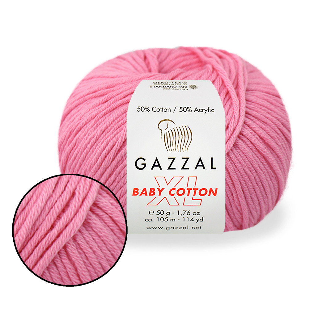 Gazzal XL Cotton Baby, Яскраво-рожевий №3468, фото 1