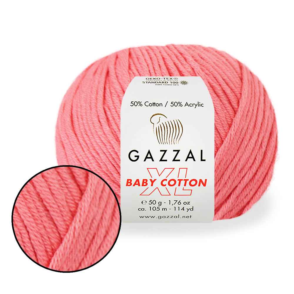 Gazzal XL Baby Cotton, Кораловий №3435, фото 1