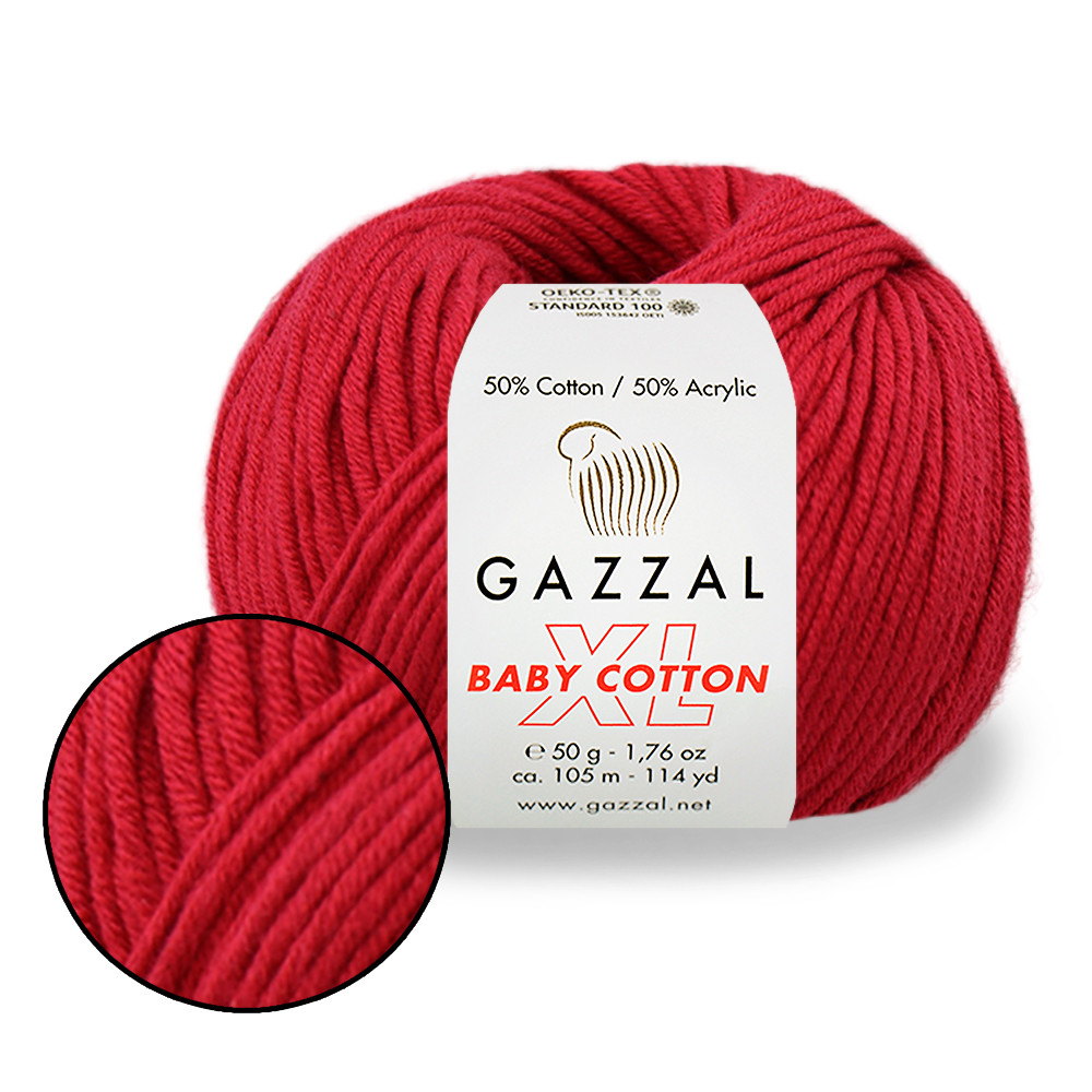 Gazzal XL Cotton Baby, Червоний №3439, фото 1