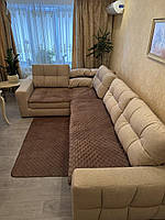 Накидки-дивандеки накутовий диван, багатофункціональні 3 полотна коричневі