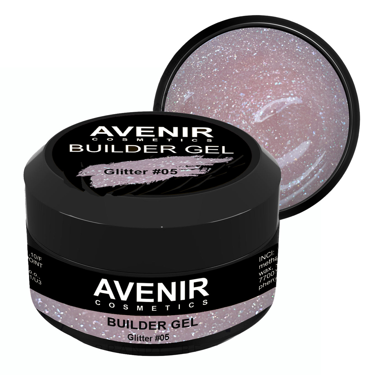 Гель для нарощування Avenir Pro Glitter #05 (Гліттер №05) 15 мл