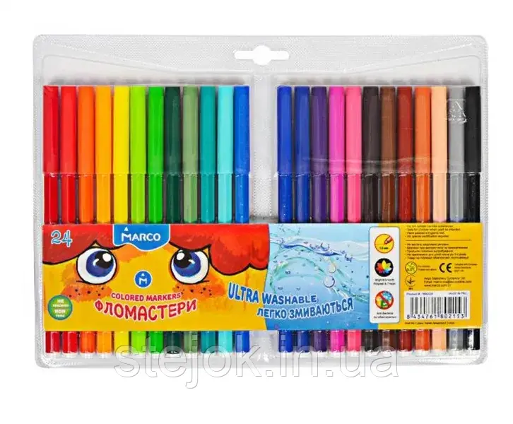 Набір фломастерів Marco 24 кольора, фото 1