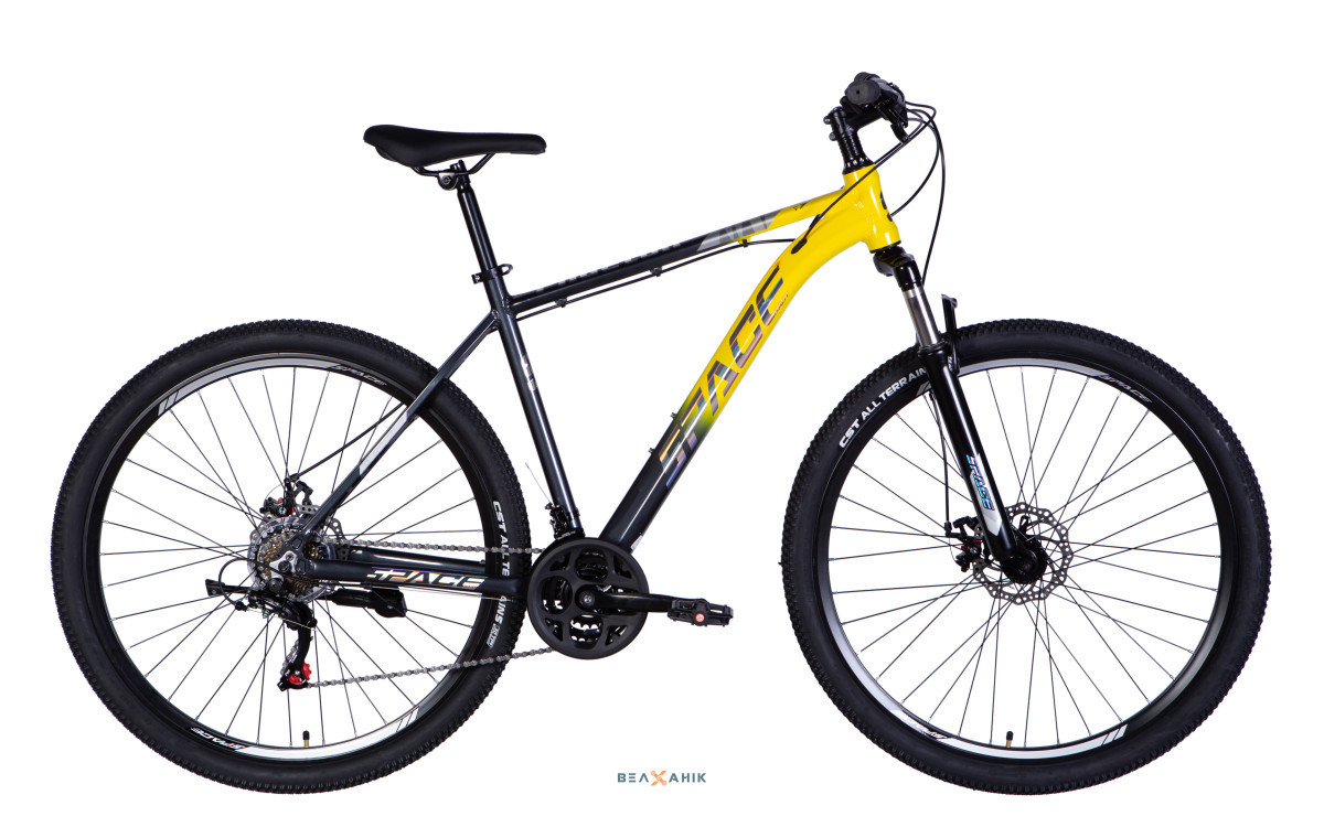 Велосипед 29" SPACE PHAETON DD FR (рама 20") AL сіро-жовтий