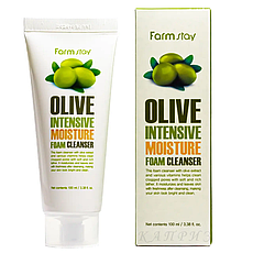 Пінка для вмивання FarmStay Olive Intensive Moisture Foam Cleanser з екстрактом оливи, 100 мл