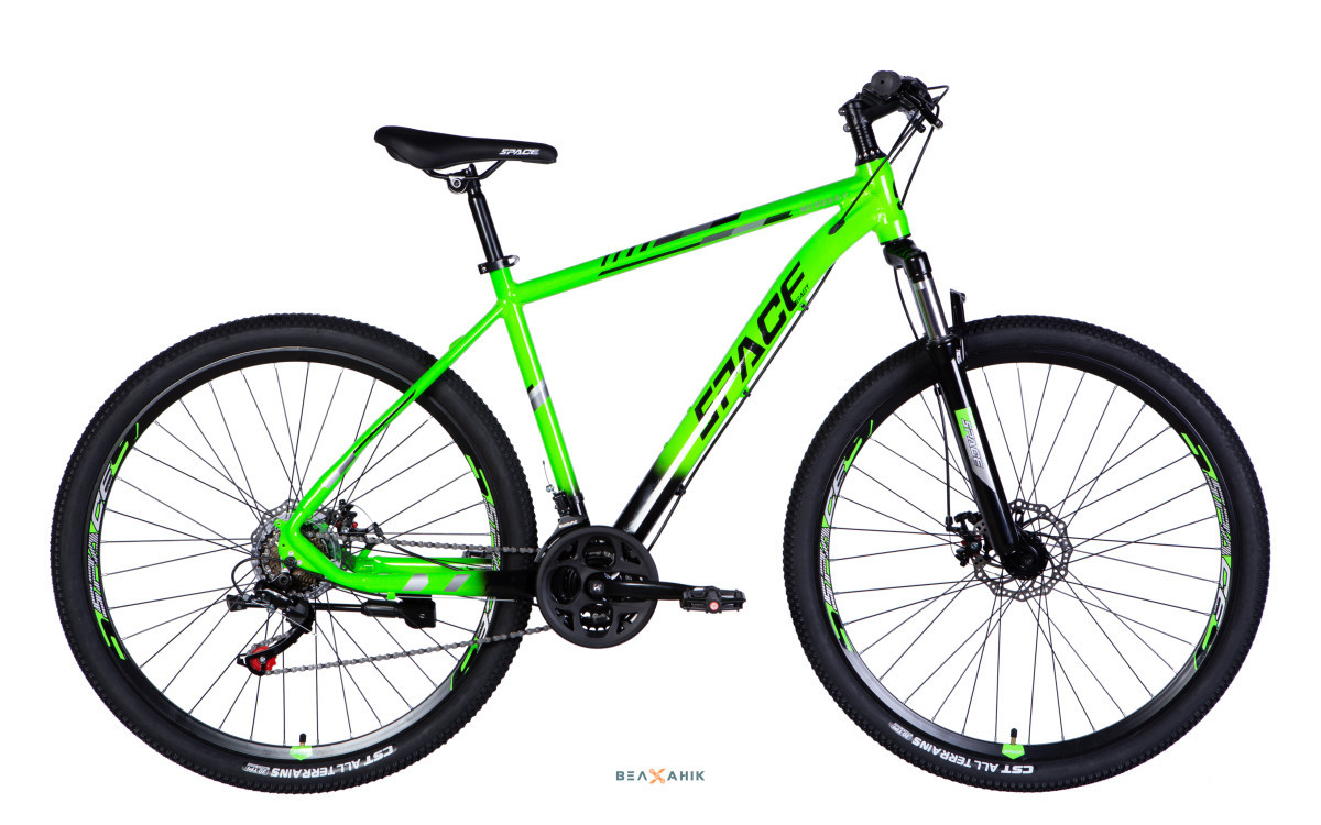 Велосипед 29" SPACE MERCURY DD FR (рама 20") AL зелено-чорний