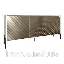 Комод з чорними металевими ніжками LION Амарант 168x40x76,5 см Бетон Style/Перламутровий металік (LION-041923), фото 3