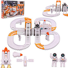 Ігровий трек, трек з машинкою 888-77 Космічна станція 128 деталей, 1 машинка, 2 космонавти
