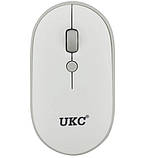 Бездротова клавіатура і миша, комплект UKC 5263, білий корпус, USB-приймач, бездротове підключення, для ПК і ноутбука, фото 2