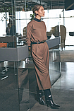 Класичні брюки кюлоти широкі з італійської тканини 42-52 розміри різні кольори коричневі, фото 2