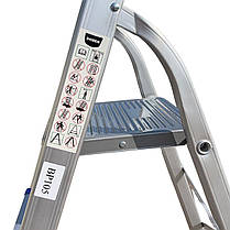 Драбина-стрем'янка Dozer алюмінієва 5 сходинкок 168 х 46 см (А0050444), фото 4