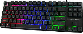 Клавіатура ігрова, клавіатура з підсвіткою TLK 87 USB, RGB, провідна, для ПК і ноутбука
