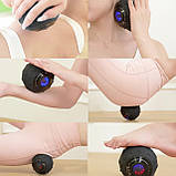 Масажер вібро-куля для розслаблення, м'язовий масажер для тіла XBL-8627 9 см, акумуляторний, 3 швидкості, фото 4